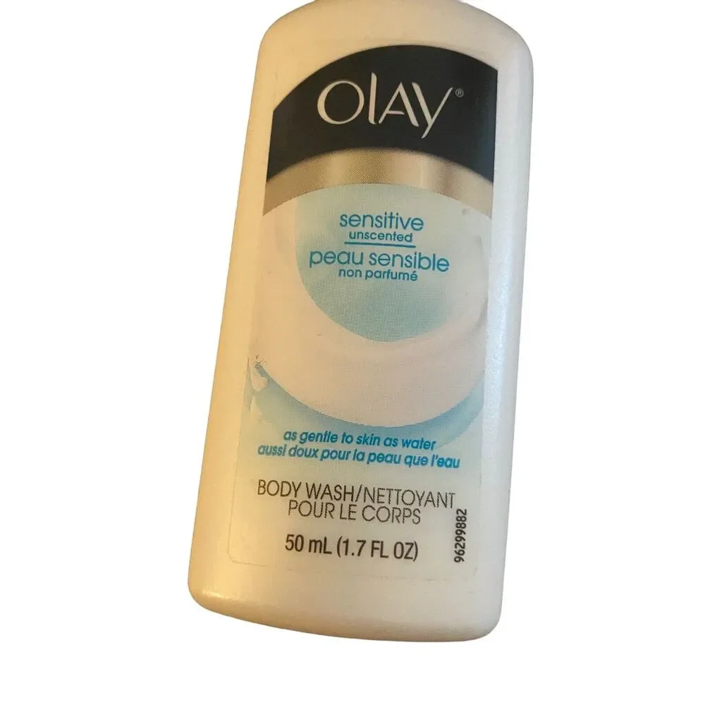 Olay Sensitive Skin Unscented Body Wash 1.7 Fl Oz. Travel Sized